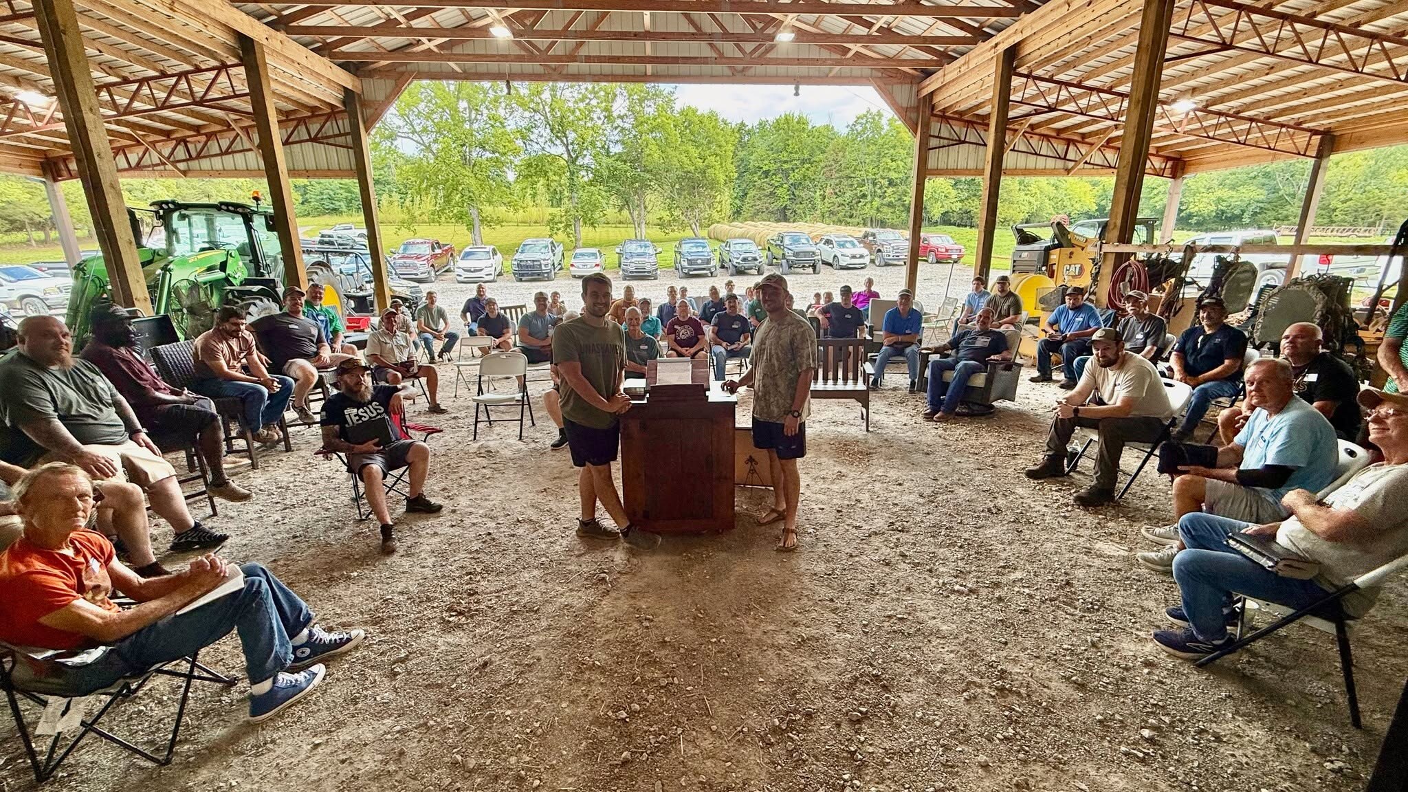 Men gathered for fellowship on July 11, 2026