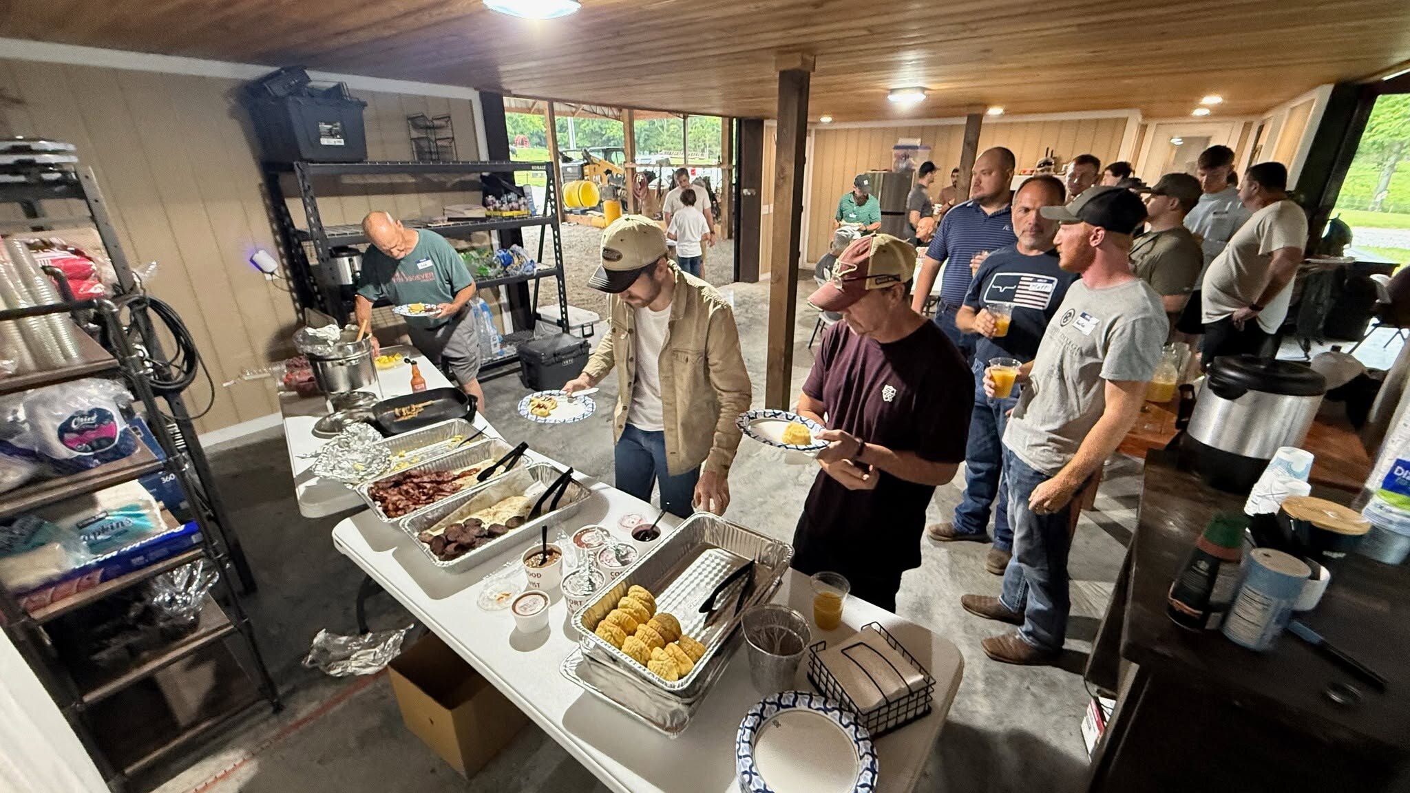 Breakfast served at the July 11, 2026 gathering