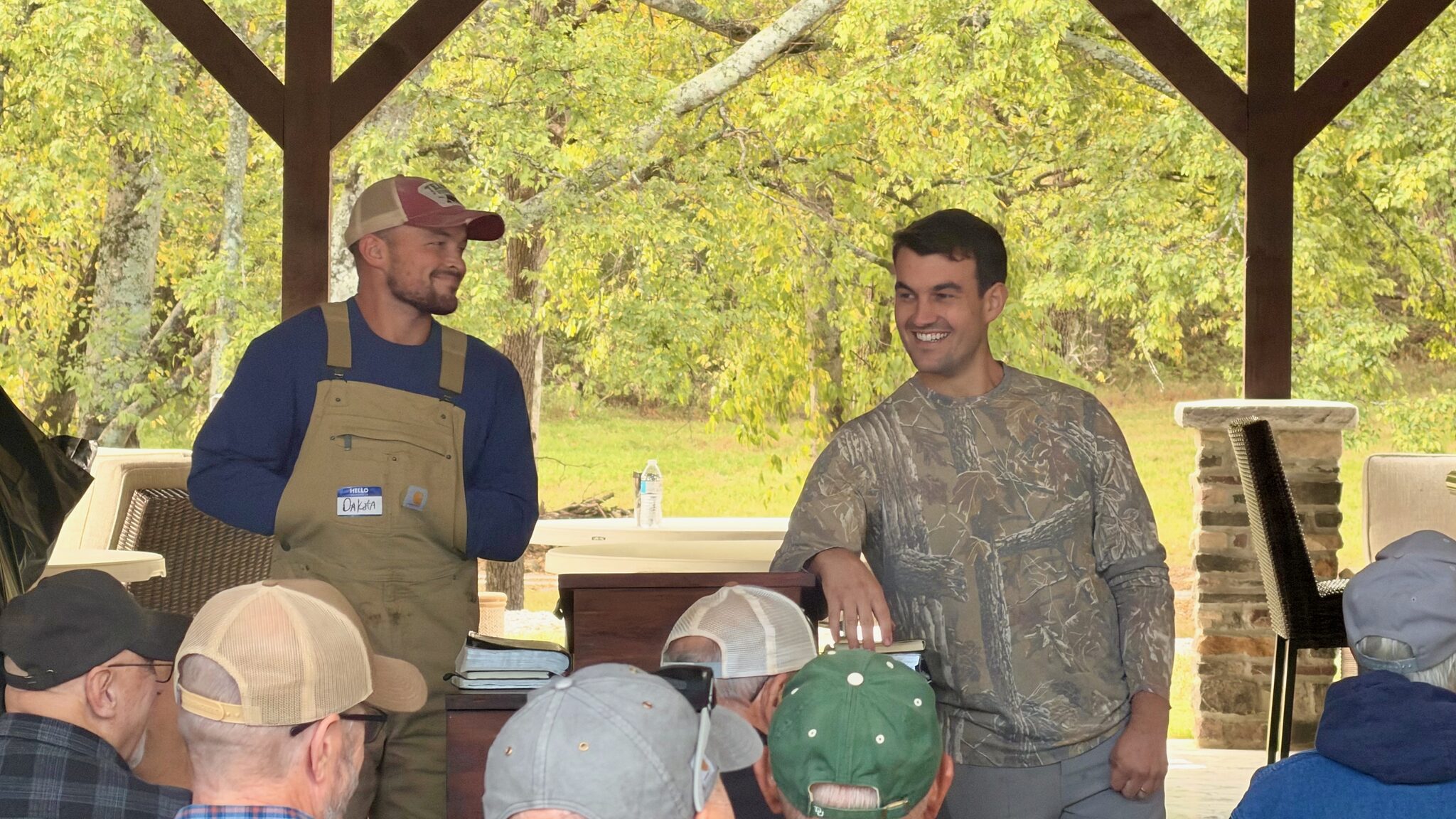 Brothers greeting each other at the September 26, 2026 gathering